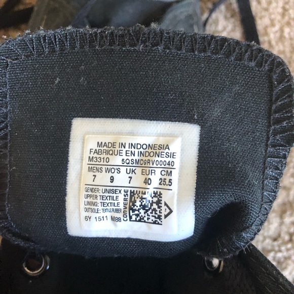 Monochrome high top converse🖤 - Picture 3 of 5